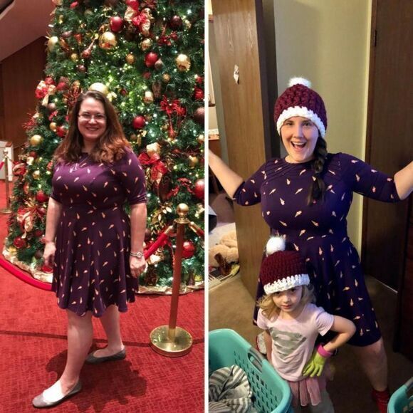 Unique Vintage Gwynnie Bee Purple Ice Cream Cone Fit And Flare Dress, 0XL - Picture 2 of 16